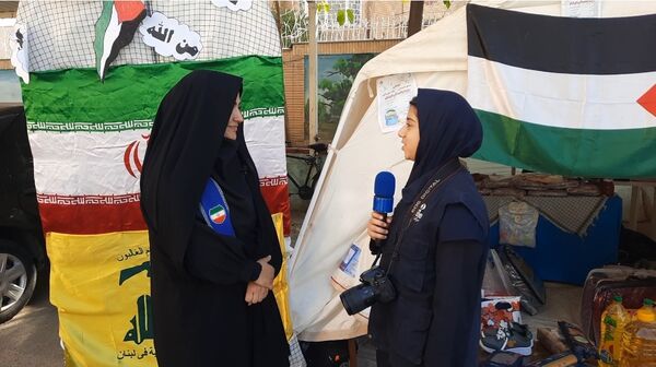 همدلی دانش‌آموزان دبیرستان فرهنگیان ناحیه۷ با دانش‌آموزان غزه