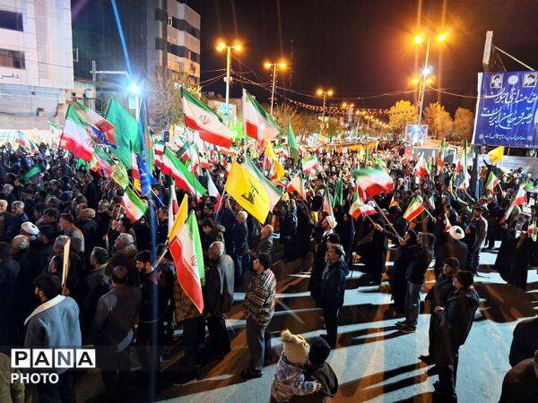 تجمع بزرگ مردم غیور مرودشتی در خیابان‌ها