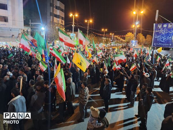 تجمع بزرگ مردم غیور مرودشتی در خیابان‌ها