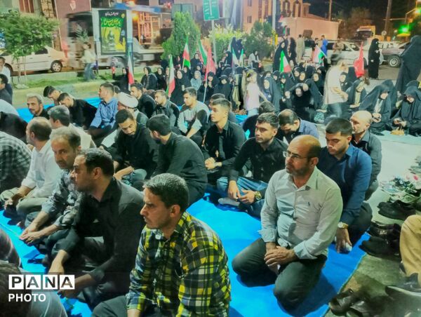  کامیاران؛ تجمع شبانه ایستادگی در پیمان ولایت