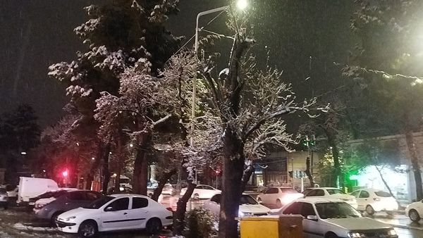 شبی برفی در نیشابور 