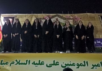 جشن عید غدیر همراه با  شعار مرگ بر اسرائیل در بوستان رحمانیه مشهد