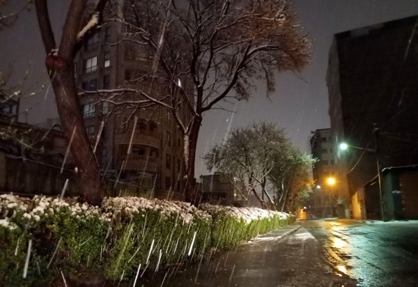 شبی برفی در نیشابور 