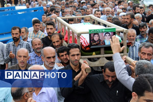 تشییع پیکر مادر شهید حسینعلی جعفری