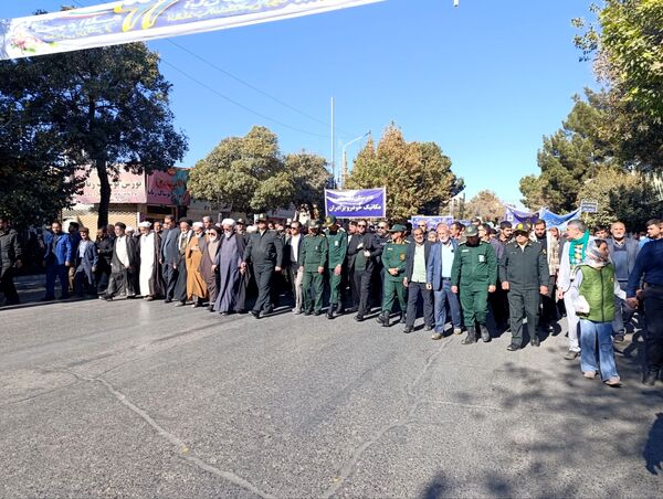 راهپیمایی ۱۳ آبان و روز دانش آموز در نیشابور 
