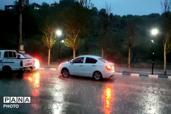 حال و هوای شهر بار بعد از بارش زیبای باران 