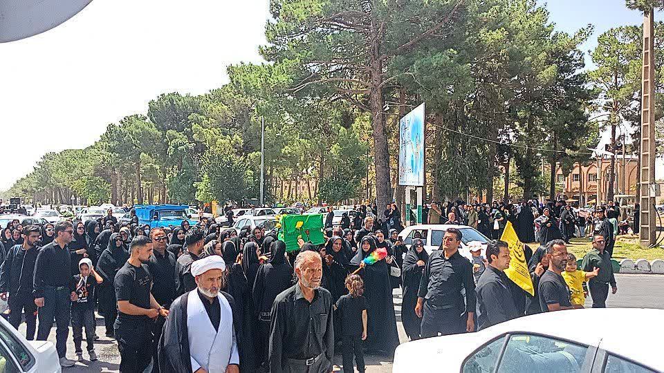 مراسم تشییع نمادین پیکر امام رضا (ع) در کاشمر