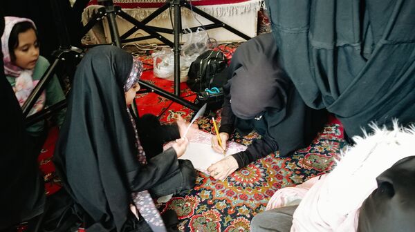 برپایی غرفه کودک در نماز جمعه کاشمر