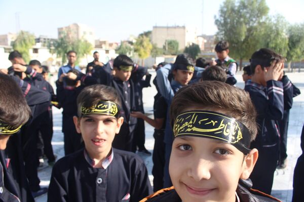 عزاداری دانش‌آموزان قم در آستان مقدس امامزاده سیدعلی(ع)