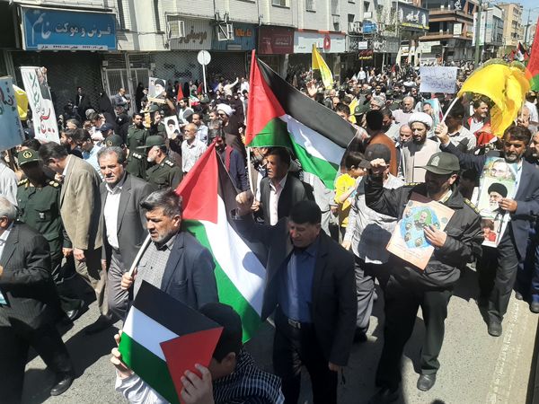 راهپیمایی روز قدس در شهر قزوین 