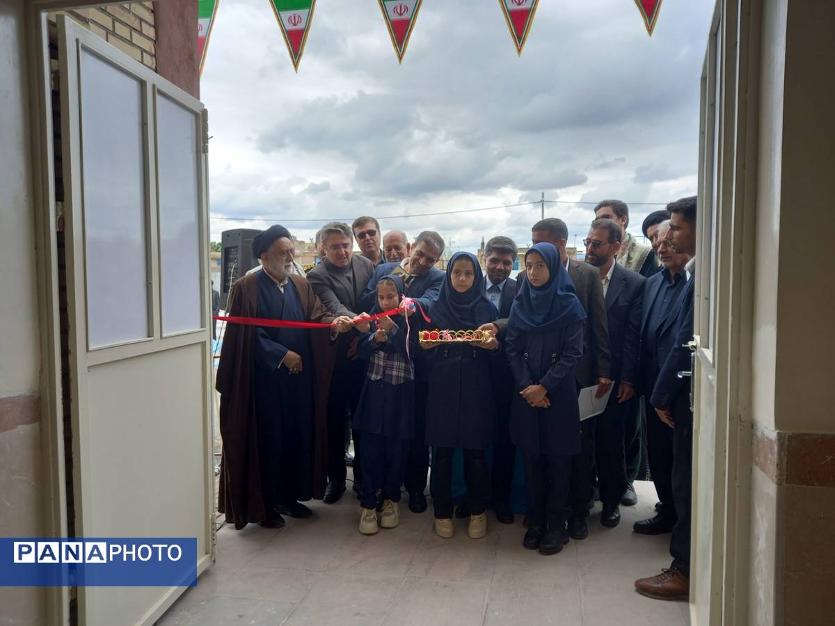 افتتاحیه مدرسه شش کلاسه زنده یاد محمد یاسر نیکنام در رضویه 