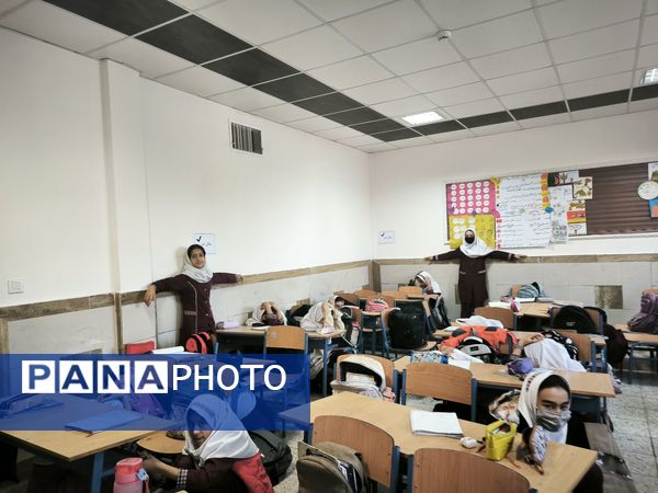 مانور زلزله در دبستان شطیطه۲