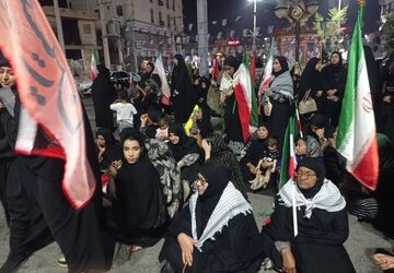 مراسم بزرگداشت شهدای تازه تفحص‌شده مدرسه «شجره طیبه» میناب