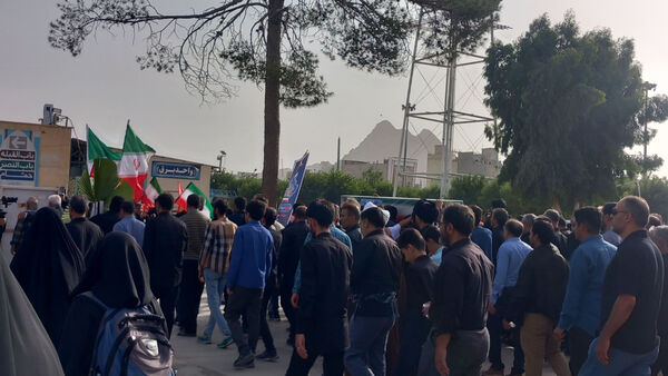 خاکسپاری شهید «اسماعیل شاکری» در مسجد جمکران