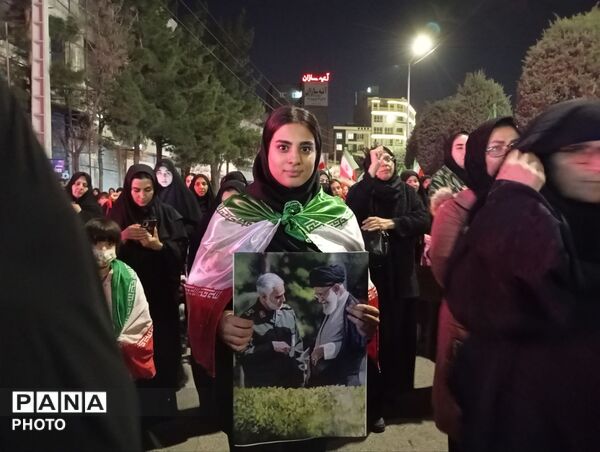 حرکت دسته عزاداری در شهرستان نیشابور