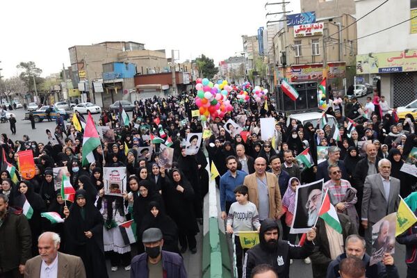 حضور پر شور مردم شهرستان قدس در راهپیمایی روز قدس