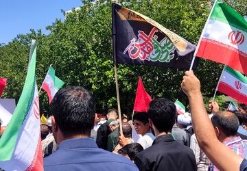 راهپیمایی نمازگزاران بجنوردی در محکومیت جنایات رژیم صهیونسیتی