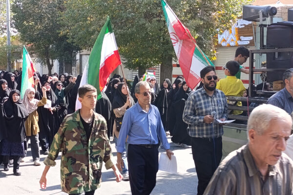 راهپیمایی مردم شهرستان آباده در جمعه های خشم