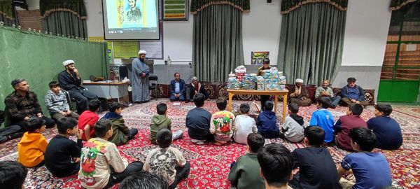حضور ۷٠ دانش‌آموز  معتکف در مسجد امام رضا(ع)، رضا آباد شرقی شیروان
