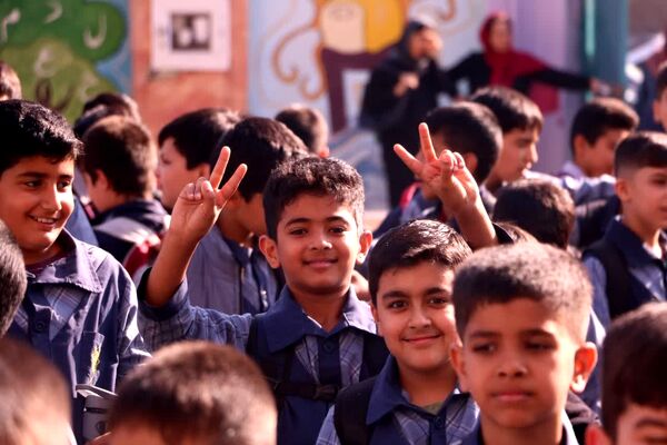 صبحگاه دانش‌آموزی در دبستان قلمچی گرگان