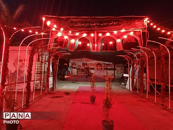موکب خانم فاطمه الزهرا محله خضر در خدمت زائران سید الشهدا