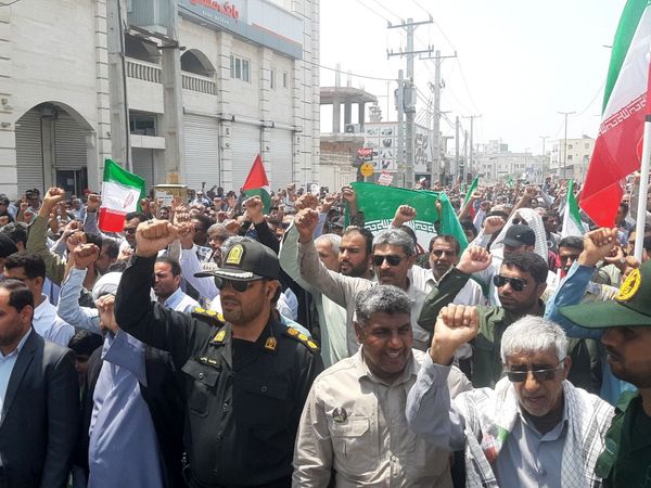 خروش آحاد مردم میناب در جمعه خشم و نصر 