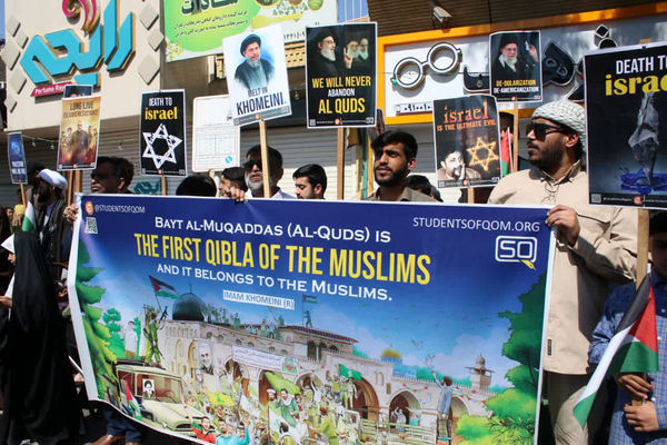 اعلام همبستگی مردم قم با فلسطین در راهپیمایی روز جهانی قدس