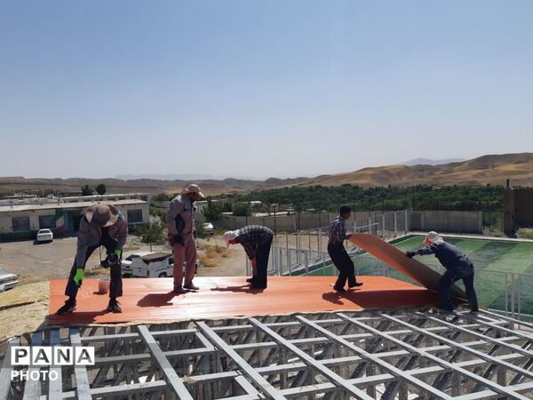 عملیات اجرایی آموزشگاه ۶ کلاسه «شهید دربندی» در روستای قلعه‌ نوِ کلات 