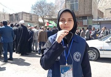 راهپیمایی روز قدس در منطقه بیستون