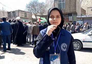 راهپیمایی روز قدس در منطقه بیستون