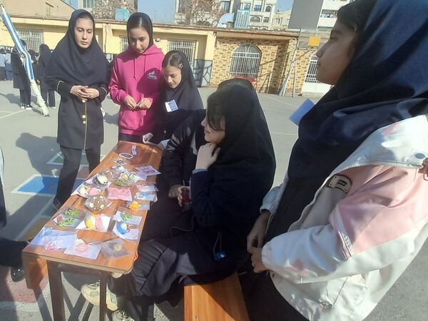 بازارچه کارآفرینی دانش آموزان در مدرسه انیس خوش قدم 