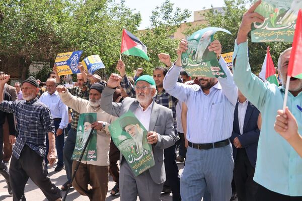 خشم گناباد در پی جنایات رژیم صهیونسیتی 