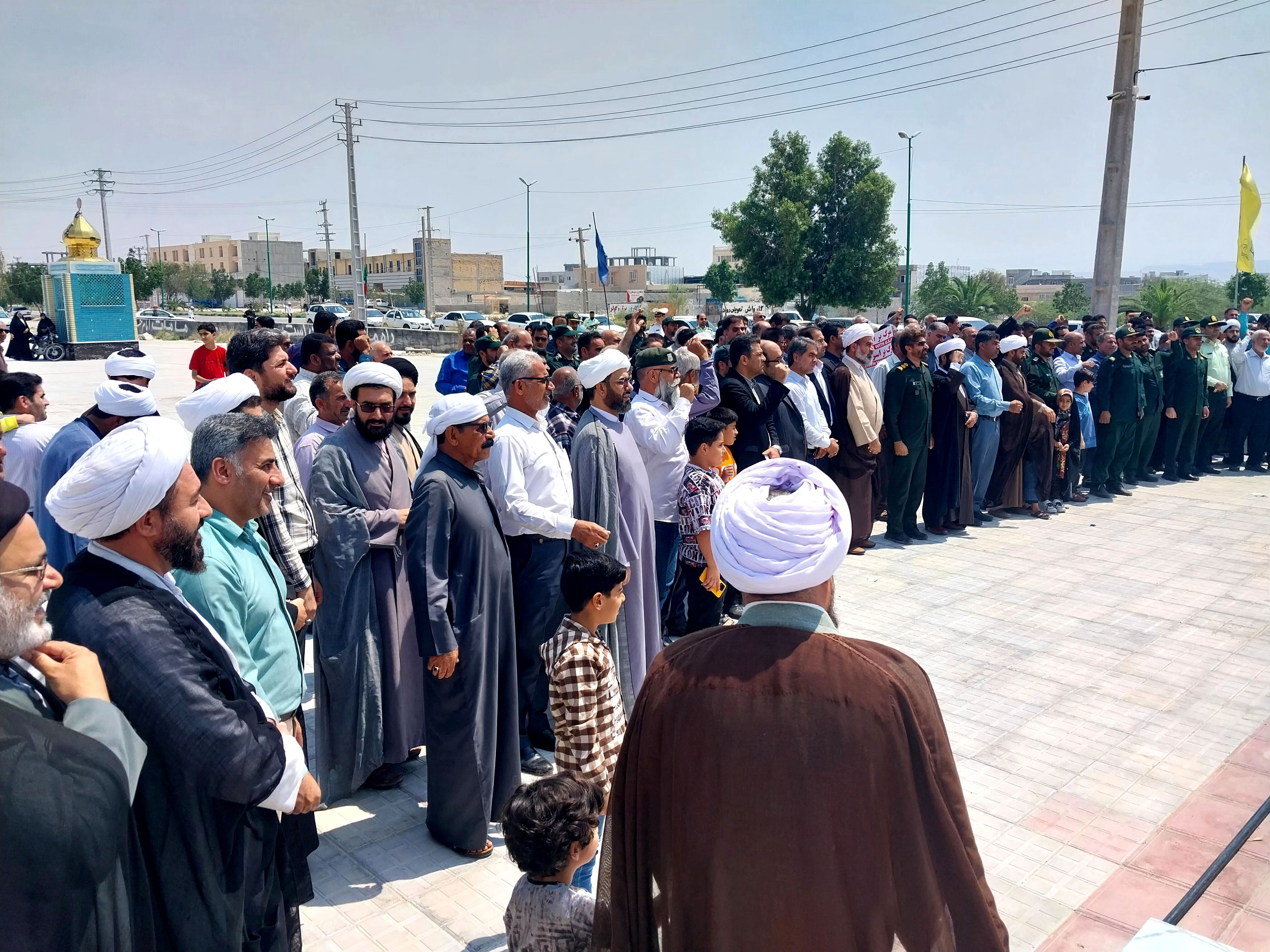 تجمع مردم پارسیان در حمایت از عملیات وعده صادق