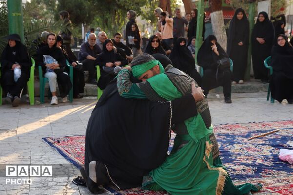 طنین تعزیه در صحن امام‌زاده عقیل (ع) اسلامشهر 