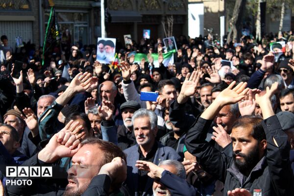 اجتماع خونخواهی رهبر شهید در نیشابور
