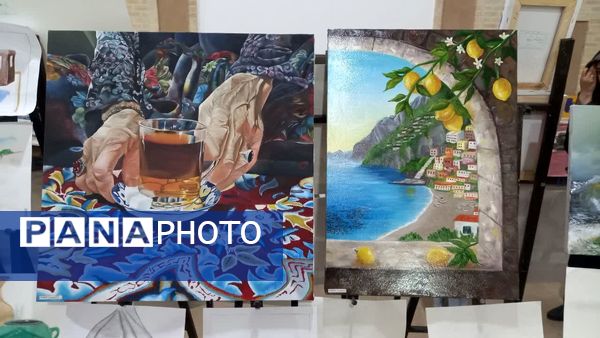  نمایشگاه آثار هنری دانش‌آموزان ناحیه یک یزد در جشنواره «فردا»