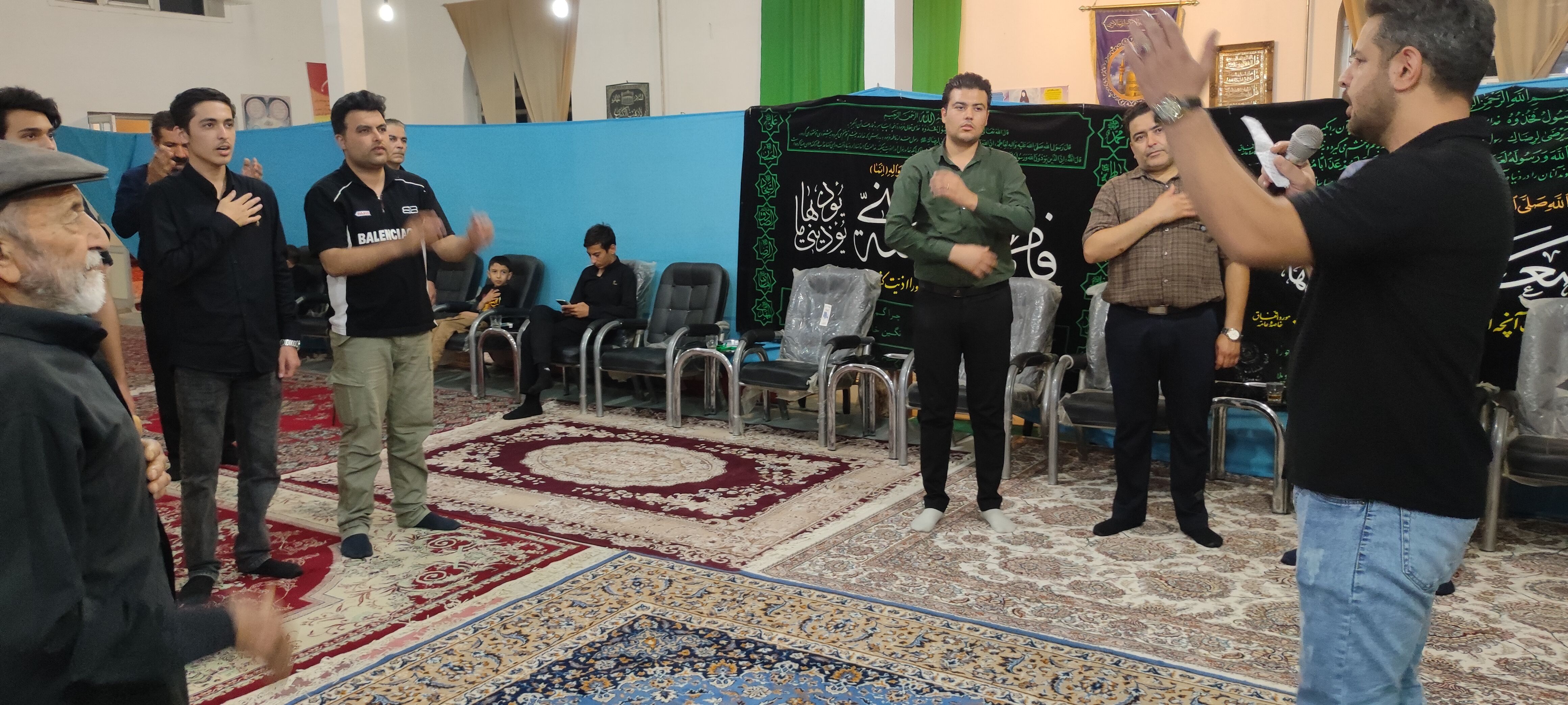 مراسم عزاداری شب عاشورای حسینی در مسجد محمد رسول (ص) حسین آباد شیروان