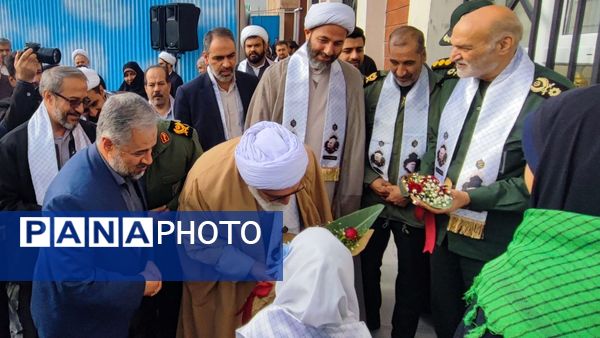 آیین افتتاح همزمان دبستان و کلنگ‌زنی سالن مطالعه مجموعه امام حسین(ع) در مشهد