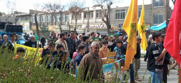 مردم شهرستان چناران با حضور گسترده در راهپیمایی روز قدس
