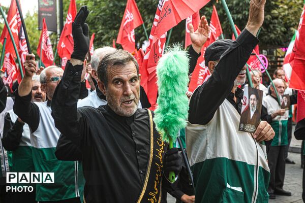 در سوگ شهادت امام رضا(ع)؛ شکوه دسته عزاداری خادمیاران رضوی در زنجان