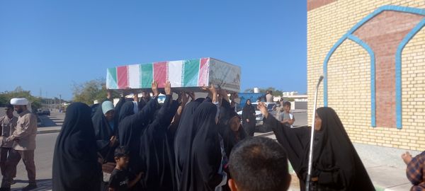 تشییع شهید گمنام در بوموسی 