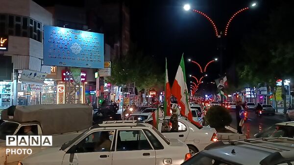 رژه خودرویی وموتوری قرار شبانه در کاشمر