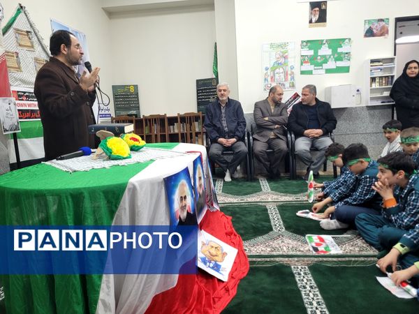 بزرگداشت حماسه ۹ دی در مدرسه نور ایمان منطقه پردیس 
