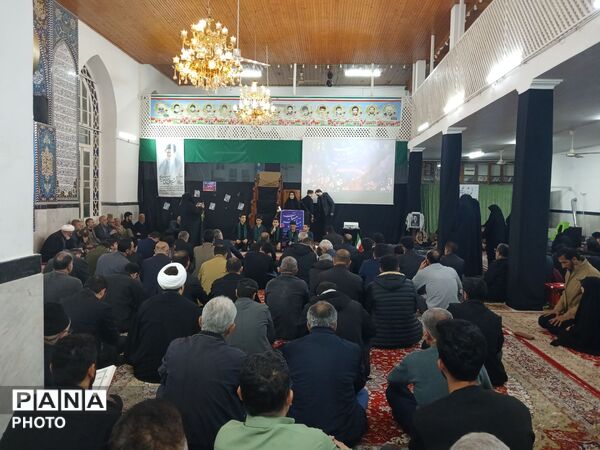 عزاداری فرهنگیان املش در چهلم رهبر شهید و شهدای مظلوم میناب 