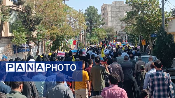 راهپیمایی مردم ولایتمدار شهرستان ورامین در محکومیت رژیم صهیونسیتی 