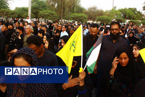 مراسم تشییع پیکر شهید «سعید آذربادگان» در بندرعباس