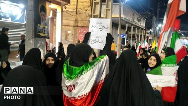 راهپیمایی در شهرستان گچساران 