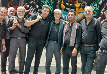 حضور هیئت فدائیان هفتاد و دو تن دو طفلان در خیمه هیئت علوی اصفهان 