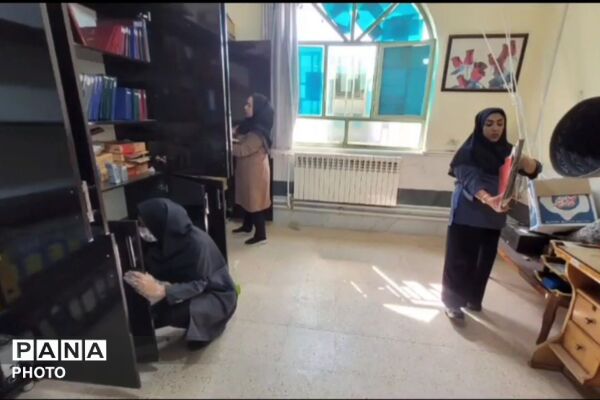 آماده‌سازی دبیرستان شبانه‌روزی ام‌البنین(س) فیروزآباد برای بازگشایی