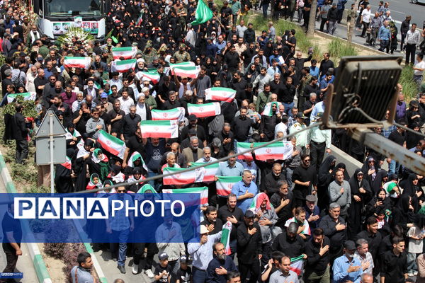 وداع با پیکر شهدای حمله رژیم صهیونیستی در کرج